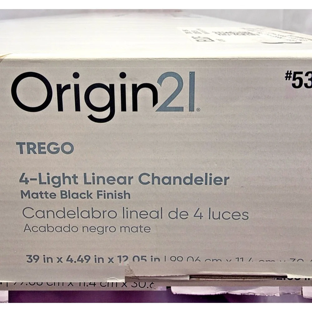 Origin 21 TREGO ELW70200L2-MB 4-Light Linear Chandelier 39